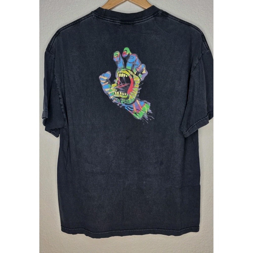 Santa Cruz Screaming Hand Short Sleeve Black T-Shirt XL Men Y2K Skate Grunge